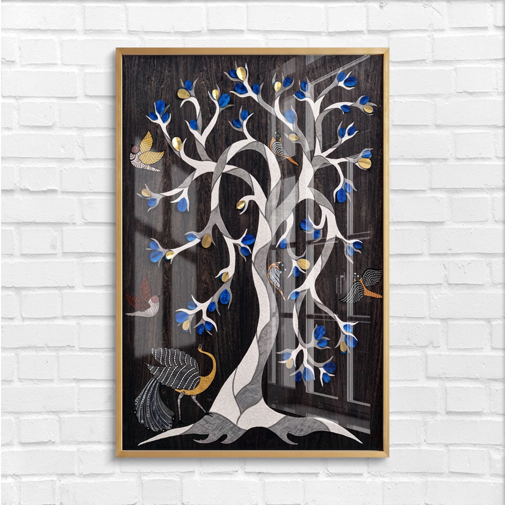 Gond Art Tree of Life Famous Painting - Image 4
