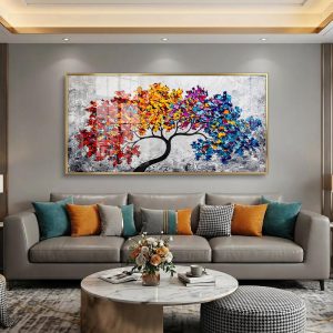 Arched Rainbow Tree of Life Canopy Wall Art