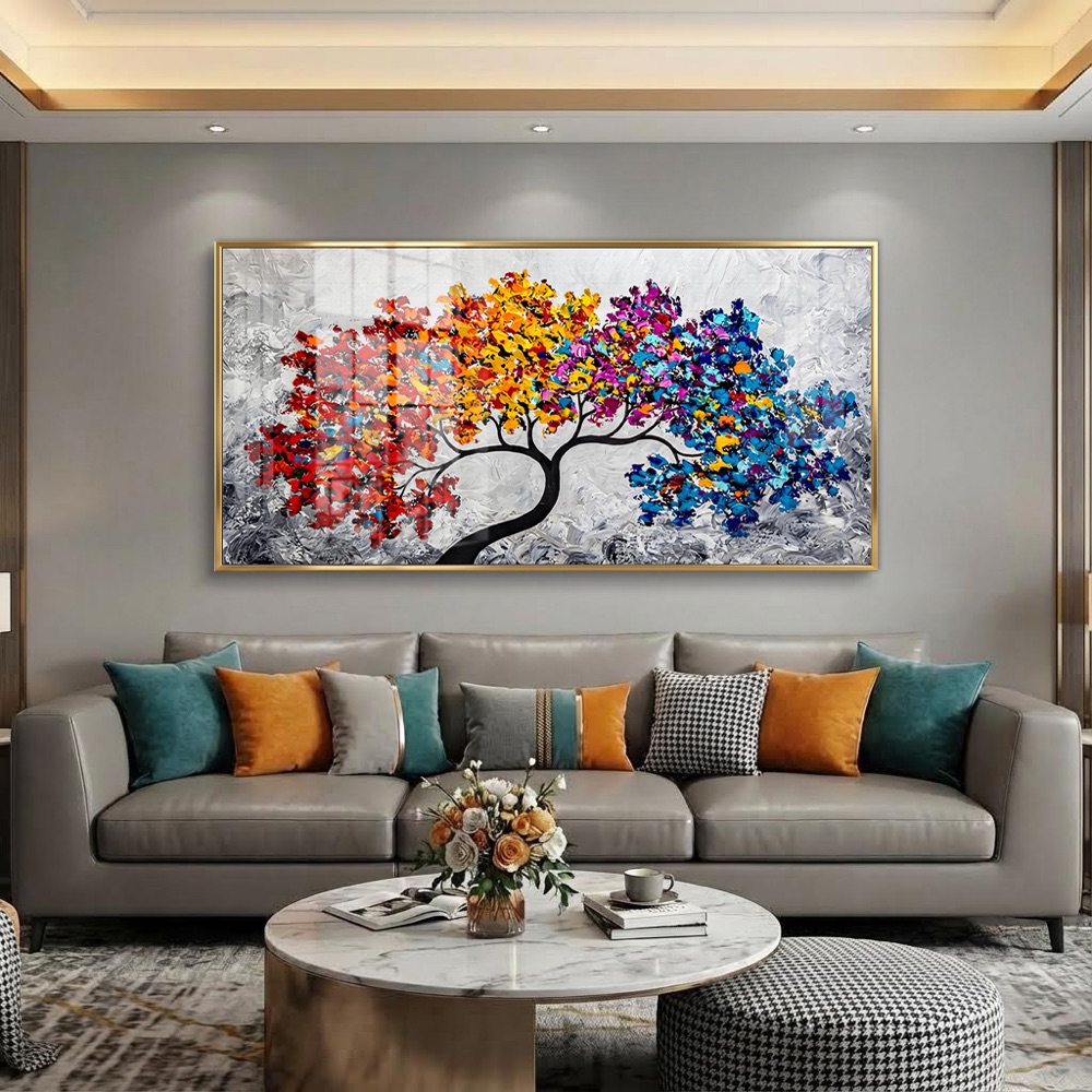 Arched Rainbow Tree of Life Canopy Wall Art