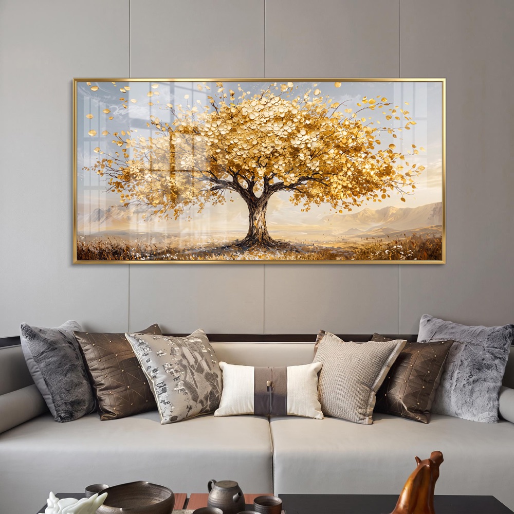 Golden Tree of Life Mountain Valley Art - Image 2