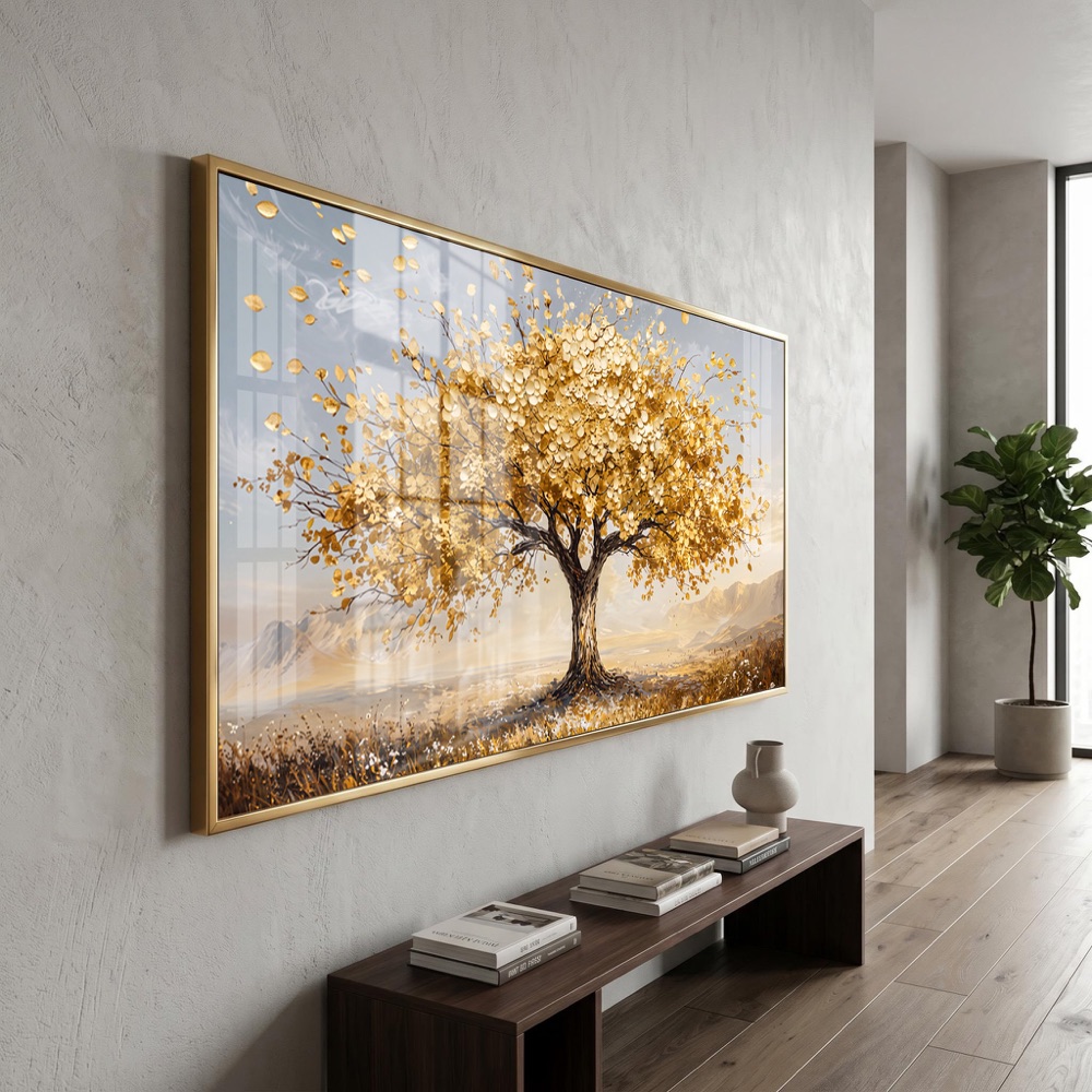 Golden Tree of Life Mountain Valley Art - Image 3